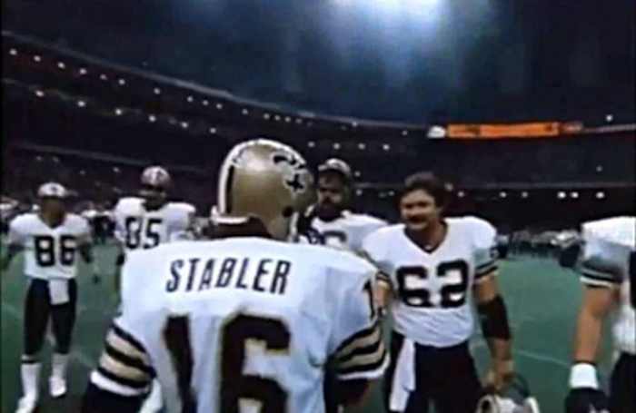 Former New Orleans Saints quarterback Ken Stabler (16). Credit: nosaintshistory.com 